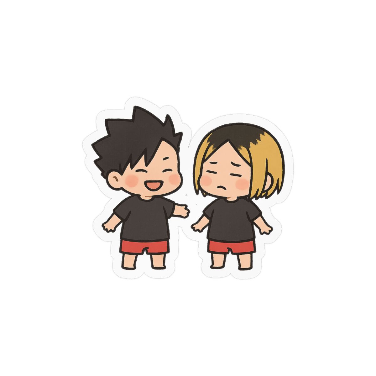 Kenma & Kuroo Haikyuu Sticker | Cute Nekoma Duo Vinyl Decal - alternate angle 2, merchandise