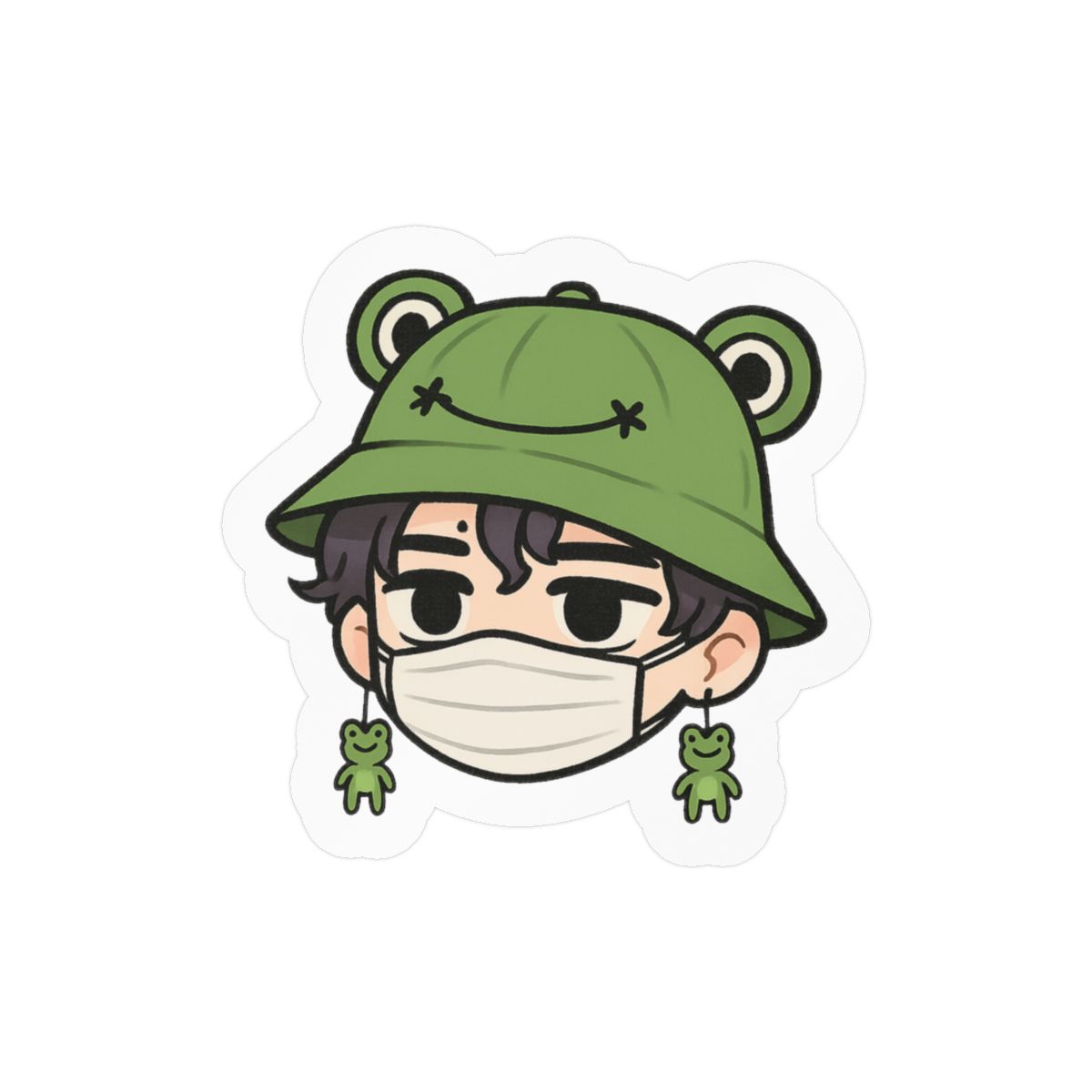 Adorable Omi Frog Sticker | Cute Whimsical Vinyl Decal
