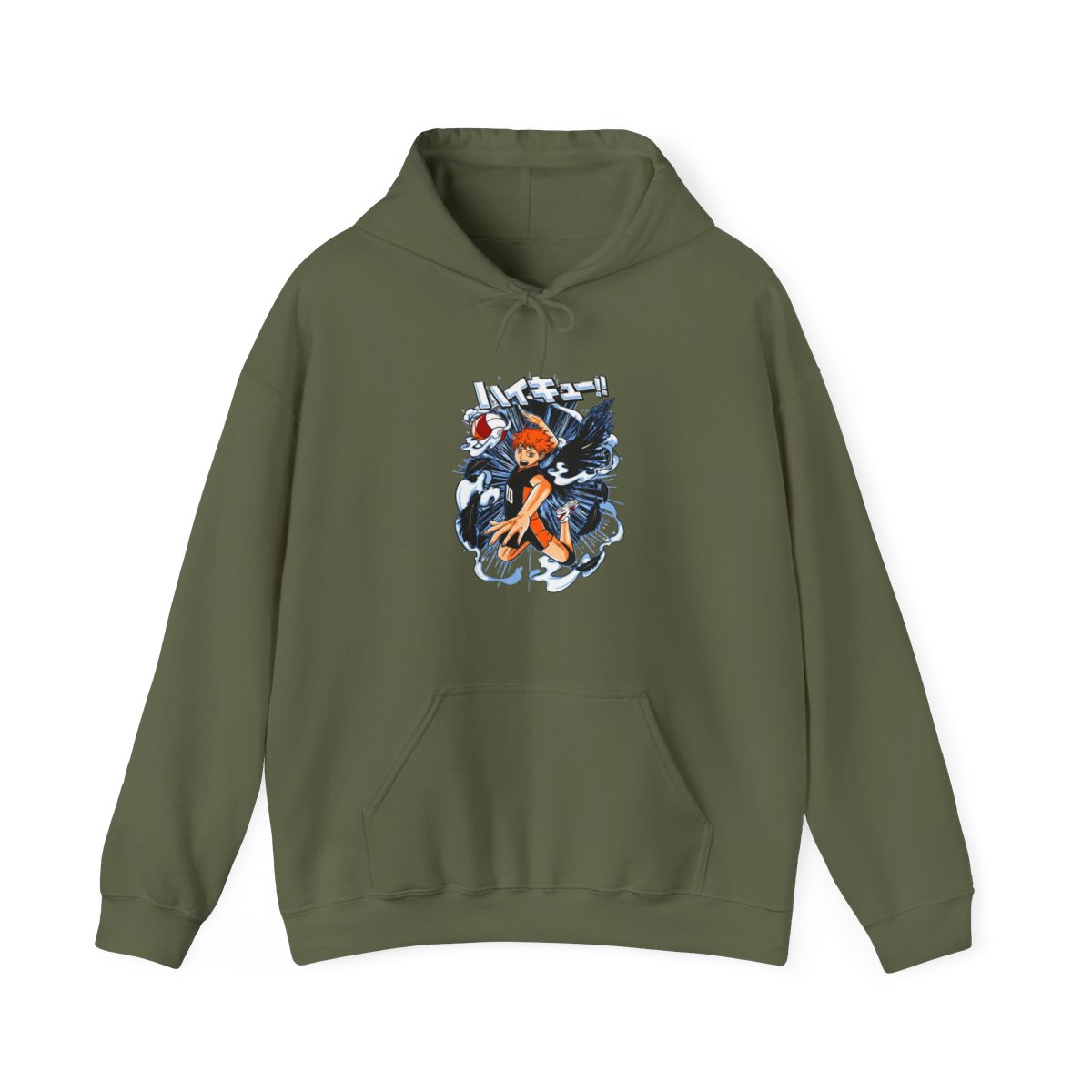 Haikyuu Hoodie Shoyo Hinata Action Jump Jumper - alternate angle 2, merchandise